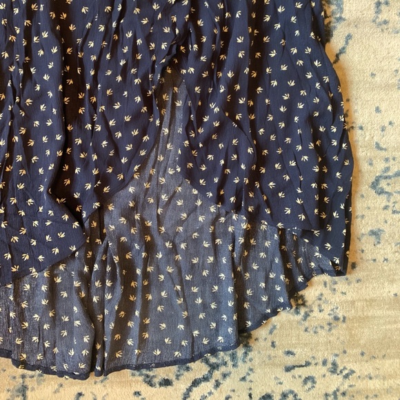 Navy Asymmetrical Maxi Skirt - Picture 4 of 6